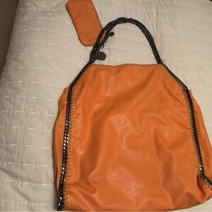 Stella McCartney Orange Tote with Chain Detail